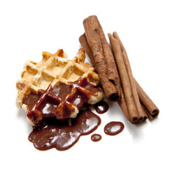 gauffre chocolat fondu cannelle