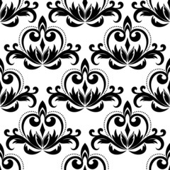 Floral damask seamless pattern