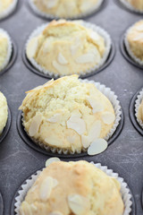 Allmond muffins just taken from the oven.