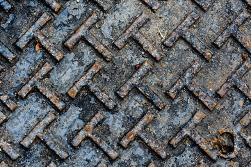 grunge stell with rust