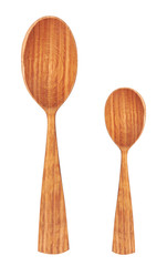 Two wood Spoons