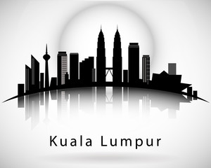Fototapeta premium Modern Kuala Lumpur City Skyline Design