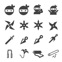 ninja icon - obrazy, fototapety, plakaty