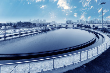 Modern urban wastewater treatment plant. - 77300878