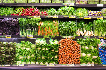 Fresh Vegetables in Produce Market - 77301463