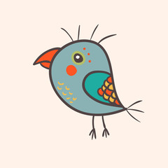 Abstract parrot bird. Vector illustration