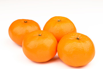 Ripe orange on white background