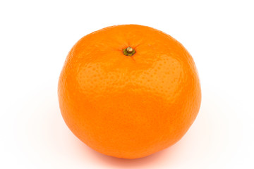 Ripe orange on white background