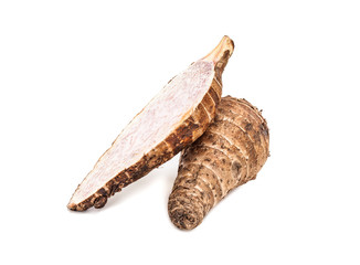 Taro isolated on white background