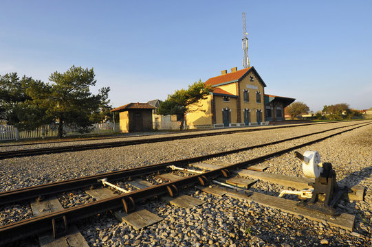 La gare ferroviaire de Cayeux-sur-mer (80410), département de la Somme en région Hauts-de-France, France