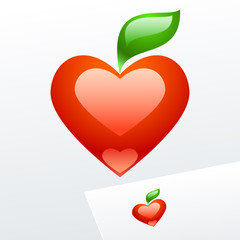 Vector logo with red fruit