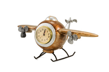 Decorative airplane with clock