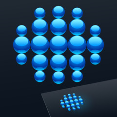 Abstract vector sign. Logo for Business, Media