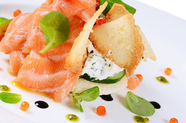 Salmon with cream cheese