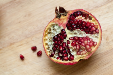 Cut pomegranate