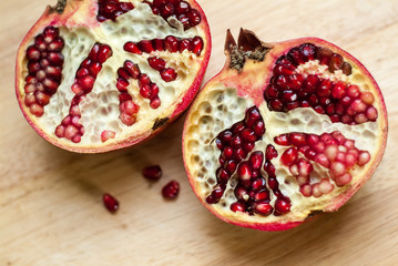 Cut pomegranate