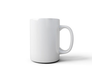 White mug close-up