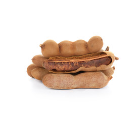 sweet tamarind isolated on white background