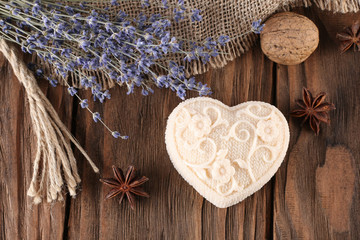 handmade soap in the form of heart
