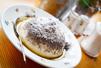 Filled jam dumpling  with poppy and suggar