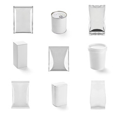 white box container template blank package