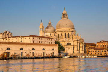 Fototapeta na wymiar Basilica of Santa Maria Salute on Grand Canal, Venice, Italy
