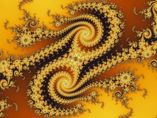 Decorative fractal background with spiral