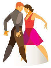 Obraz na płótnie Canvas dancing couple