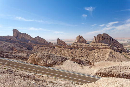 Jebel Hafeet mountains in Al Ain, Abu Dhabi, UAE