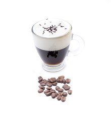 an Irish coffee, a famous cocktail with a basis of coffee