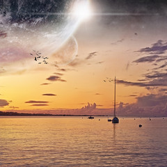 Beach planet landscape