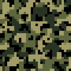 Blocky toy style camouflage pattern