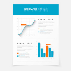 Simple infographic template with flat design elements