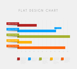 Vector flat design statistics column graphs