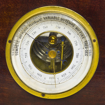 Old aneroid barometer