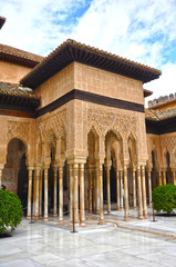 Fototapeta premium Moorish Alhambra Palace in Granada, Spain, tourism