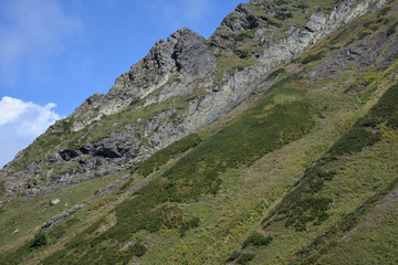 Fototapeta na wymiar Mountain slope in the Caucasus