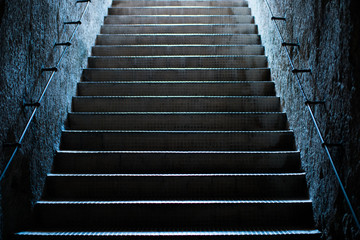 Old Empty Stairs at the Subway