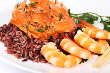 Red rice and shrimp