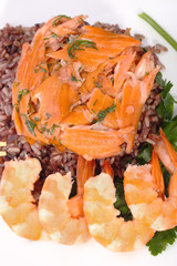 Red rice and shrimp