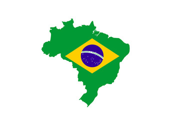brazil flag map