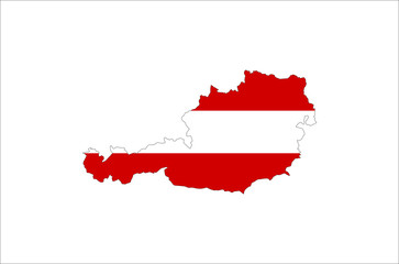 austria flag map