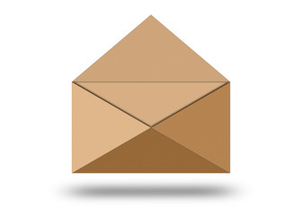 Illustration of blank paper envelope.