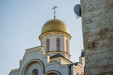 Fototapeta na wymiar Church of St. Andrew the Apostle in Donetsk, Ukraine