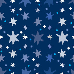 Colorful seamless pattern with stars. Star background design