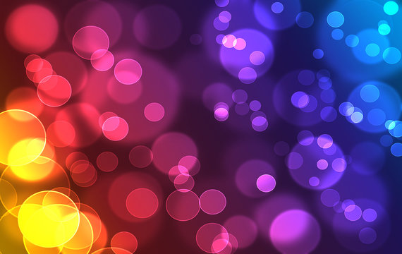 Abstract colorful rainbow defocused bookeh texture