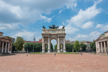 Arch of Peace in Sempione Park, Milan, Italy