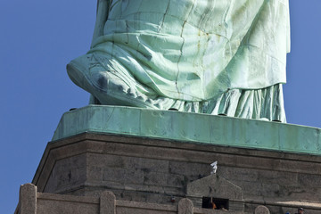 Fototapeta premium The Statue of Liberty the Detail of the foot