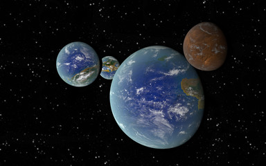 3D Earth like planets