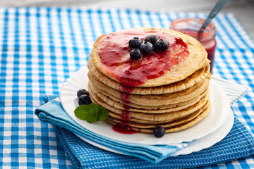Pancakes with jam